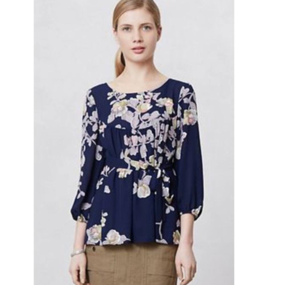 Anthropologie Maple Provencal Floral Blouse